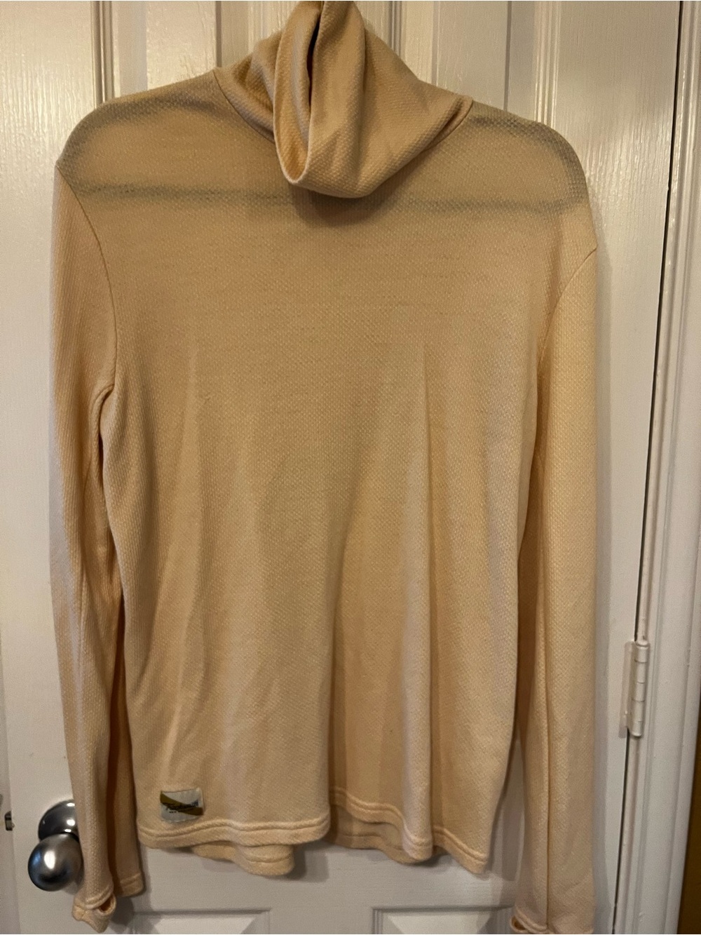 Tracksmith Fells Turtleneck Merino Wool Running Top Cream Men’s M